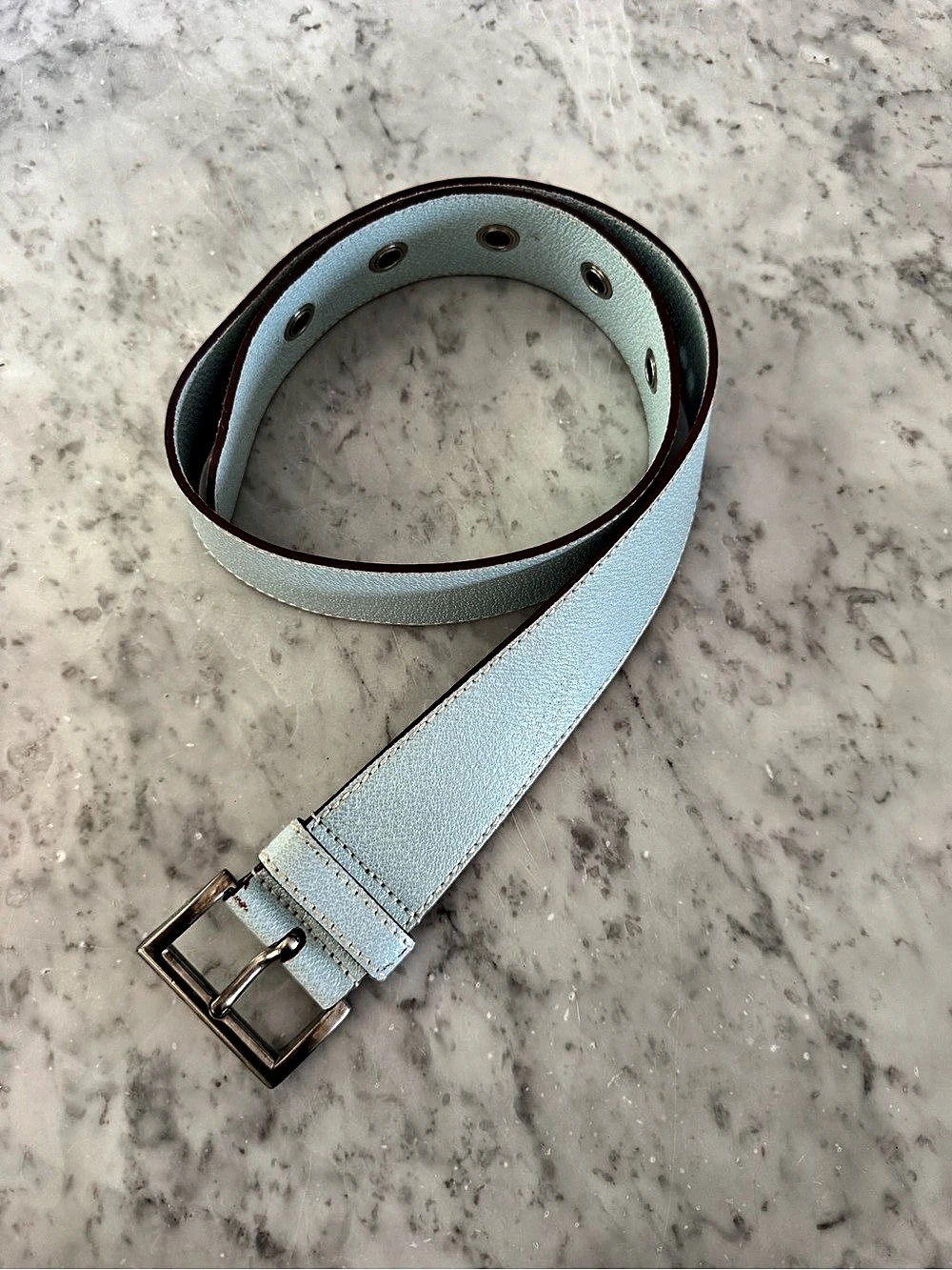 Prada light blue Leather Belt